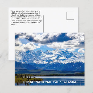 Nationaal park Alaska Denali Briefkaart