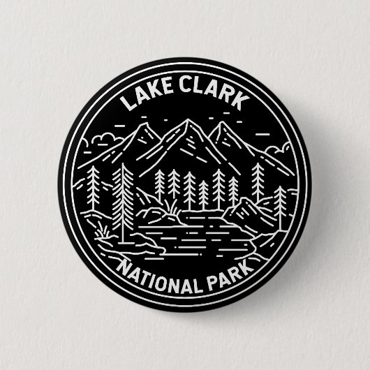Nationaal park Alaska - monoline Ronde Button 5,7 Cm (Voorkant)