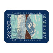 Nationaal Park Alaska Retro Glacier Magneet (Horizontaal)