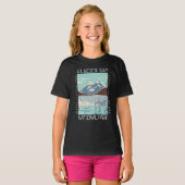 Nationaal Park Alaska Retro Glacier T-shirt (Voorkant volledig)
