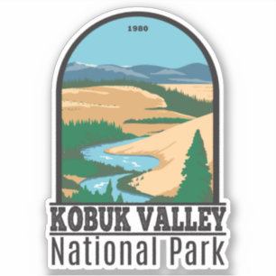 Nationaal park Alaska Vintage Kobuk Valley Sticker