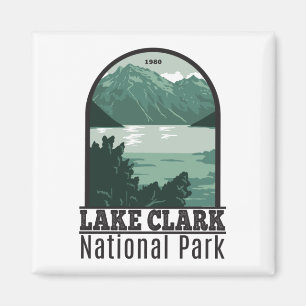 Nationaal park Alaska Vintage Lake Clark Magneet