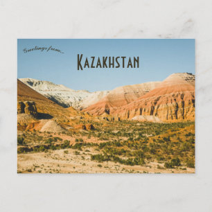 Nationaal park Altyn Emel Kazachstan Briefkaart
