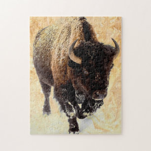 Nationaal park Amerikaanse Bison Natuur Outdoor Legpuzzel
