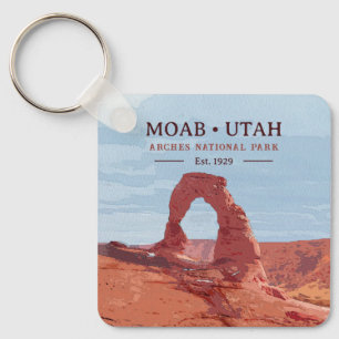 Nationaal park Arch Moab Utah in waterverf Sleutelhanger