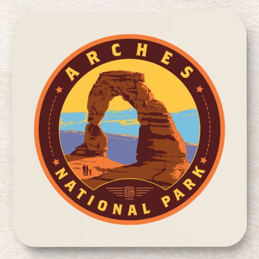 Nationaal park Arches Bier Onderzetter (Voorkant)