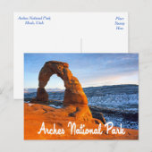 Nationaal park Arches, Briefkaart Moab Utah (Voorkant / Achterkant)