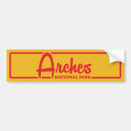 Nationaal park Arches Bumpersticker (Voorkant)