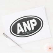 Nationaal park Arches Ovale Sticker (Envelop)