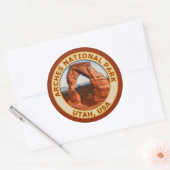 Nationaal park Arches Ronde Sticker (Envelop)