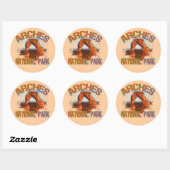 Nationaal park Arches Ronde Sticker (Vel)