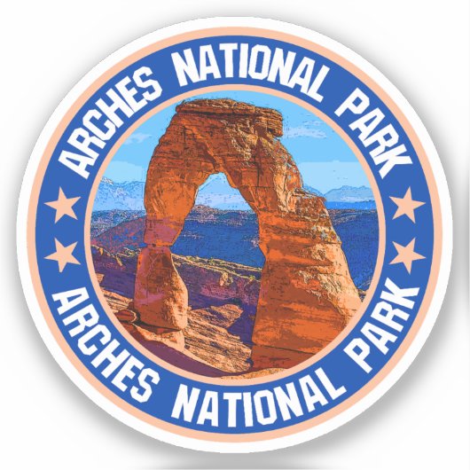 Nationaal park Arches Sticker (Voorkant)