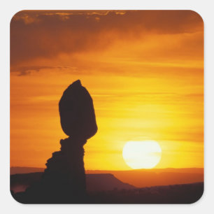 Nationaal park Arches, UT Balance Rock bij Vierkante Sticker