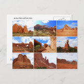 Nationaal park Arches, Utah, Collage, Briefkaart (Voorkant / Achterkant)