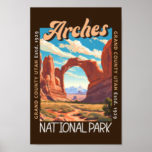 Nationaal park Arches Utah in nood Poster