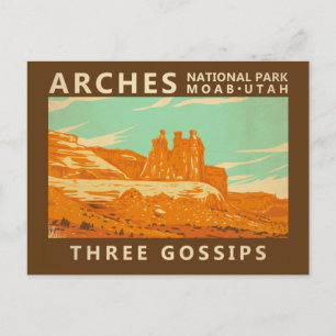 nationaal park arches utah Three Gossips  Briefkaart