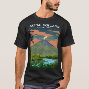 Nationaal park Arenal Volcano Costa Rica bij nacht T-shirt
