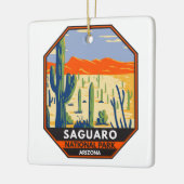 Nationaal Park Arizona Giant Cactus Keramisch Ornament (Links)