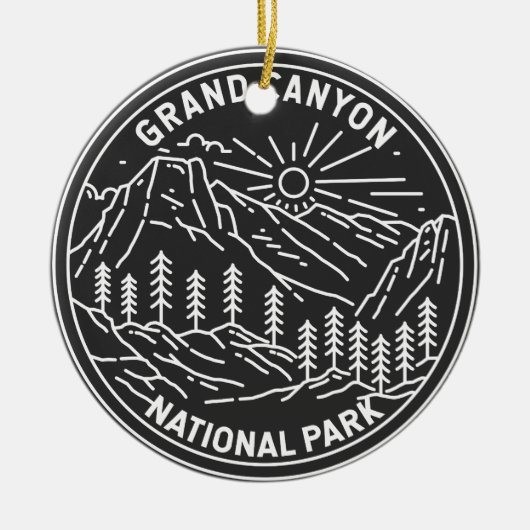Nationaal park Arizona Monoline Keramisch Ornament (Voorkant)