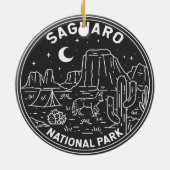 Nationaal park Arizona  Monoline Keramisch Ornament (Achterkant)