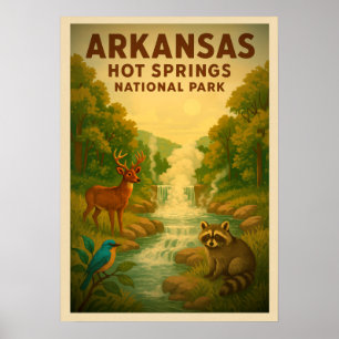 Nationaal park Arkansas Hot Springs V01 Poster