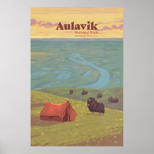 Nationaal park Aulavik Northwest Territories Canad Poster