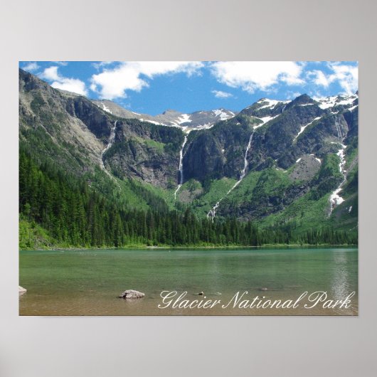 Nationaal park Avalanche Lake Glacier Poster (Voorkant)