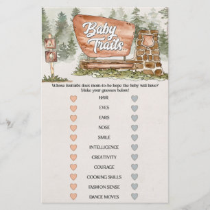 Nationaal Park baby Traits baby shower Spel