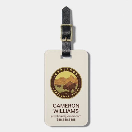Nationaal Park Badlands Bagagelabel (Voorkant verticaal)