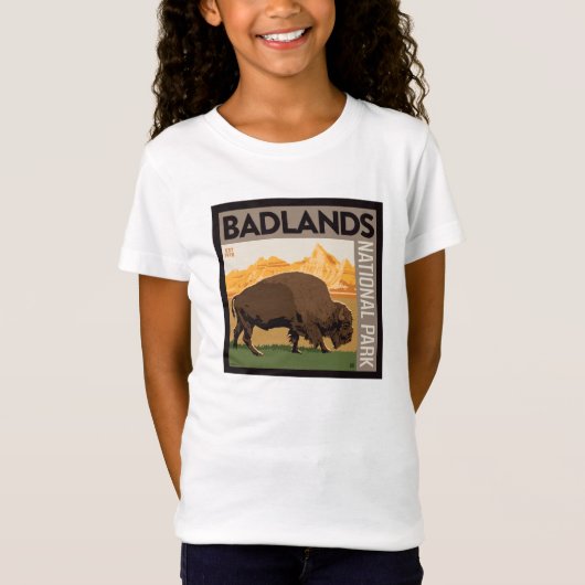 Nationaal park Badlands | Buffels T-shirt (Voorkant)
