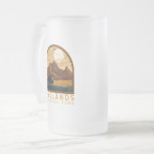  nationaal park Badlands Emblem Matglas Bierpul (Voorkant links)