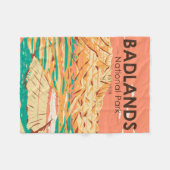 Nationaal Park Badlands  landschap Fleece Deken (Voorkant (Horizontaal))