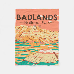 Nationaal Park Badlands landschap Fleece Deken