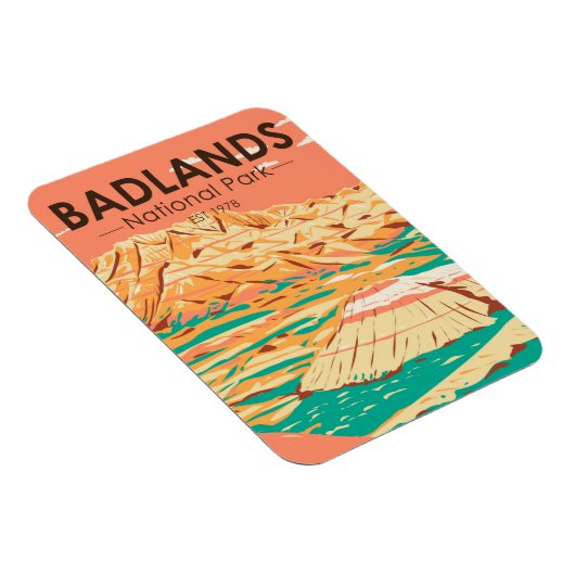 Nationaal Park Badlands landschap Magnet Magneet (Rechterzijde)