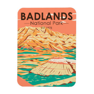 Nationaal Park Badlands  landschap Magnet Magneet