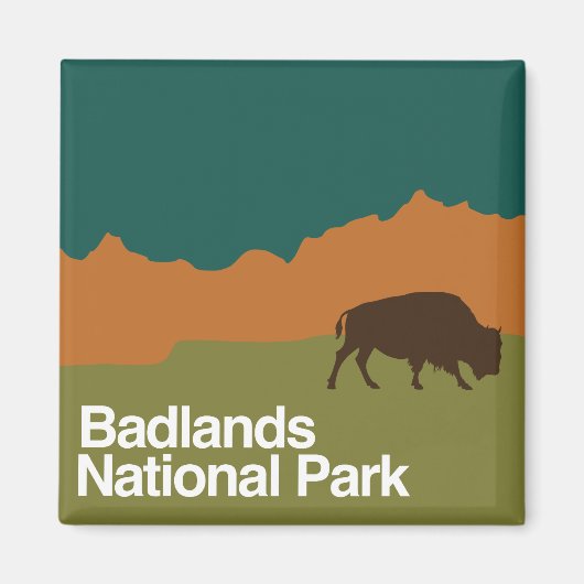 Nationaal Park Badlands Magneet (Voorkant)