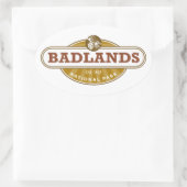 Nationaal Park Badlands Ovale Sticker (Tas)