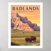 Nationaal Park  Badlands Poster (Voorkant)