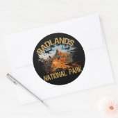 Nationaal Park Badlands Ronde Sticker (Envelop)
