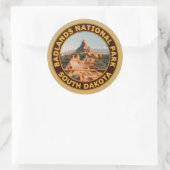 Nationaal Park Badlands Ronde Sticker (Tas)