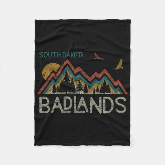 Nationaal Park Badlands South Dakota De Mount Rush Fleece Deken (Voorkant)