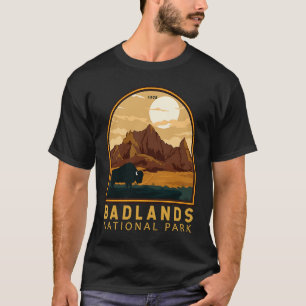 Nationaal park Badlands South Dakota Emblem T-shirt