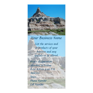 Nationaal Park Badlands, South Dakota Reclamekaart