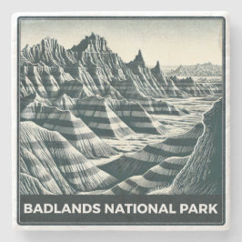 Nationaal Park Badlands Stenen Onderzetter