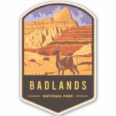Nationaal Park Badlands Sticker (Voorkant)