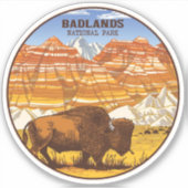 Nationaal Park Badlands Sticker (Voorkant)