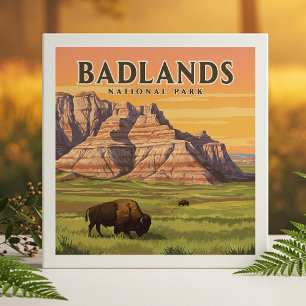 Nationaal Park  Badlands Tegeltje