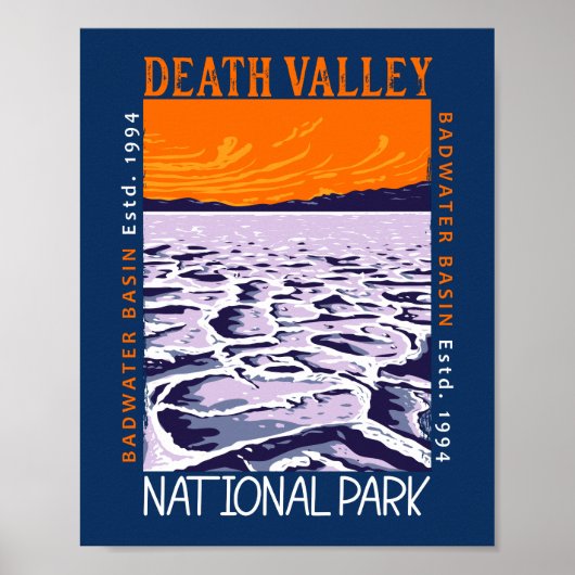 Nationaal park Badwater Basin Poster (Voorkant)