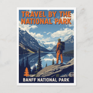 Nationaal park Banff Mountain Lake Briefkaart