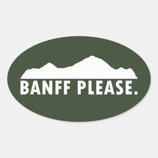 Nationaal Park Banff Ovale Sticker (Voorkant)